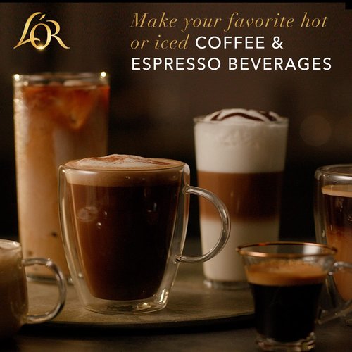 L'OR Coffee Pods, 10 Count DECAF Medium Roast, Single-Serve Aluminum Coffee Capsules Compatible with the L'OR BARISTA System, 10 Count (Pack of 1)