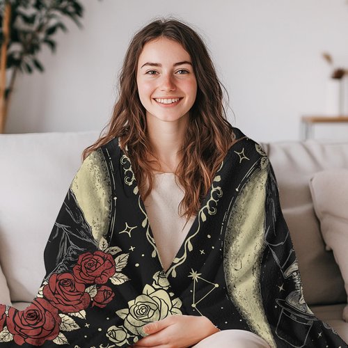 Valentine's Day Gifts for Women Men,Anniversary Blanket Gifts for Boyfriend Girlfriend, Romantic Gift for Wedding, Skull Blanket Gifts, Birthday Gifts for Wife, Husband, Couples Gift for Her Him 50x60