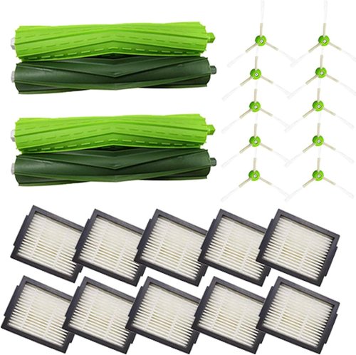 iRobot - 24PK Replacement Parts Kit for Roomba E & I Series | Includes 2 Main Brushes, 10 Filters & 10 Side Brushes