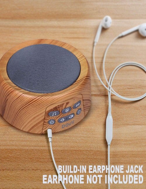Douni Sleep Sound Machine - White Noise Therapy with 27 Soothing Sounds | Timer Settings & Wood Grain Finish