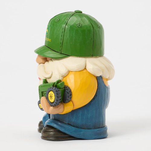 Enesco John Deere by Jim Shore Gnome Holding a Miniature Tractor Figurine, 4.13 Inch, Multicolor