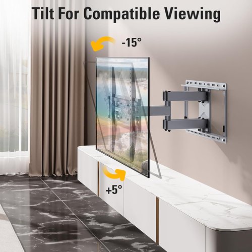 Mounting Dream TV Wall Mount - Full Motion Bracket for 32-65 Inch TVs | Swivel & Tilt, Max VESA 400x400 mm