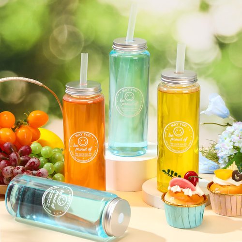 LemonRoad 48 Pcs Employee Appreciation Gifts Plastic Cups 17 oz May You Be Proud Cups Valentines Day Inspirational Gifts for Women Staff Coworker Team Reusable Acrylic Skinny Tumblers with Lid Straw