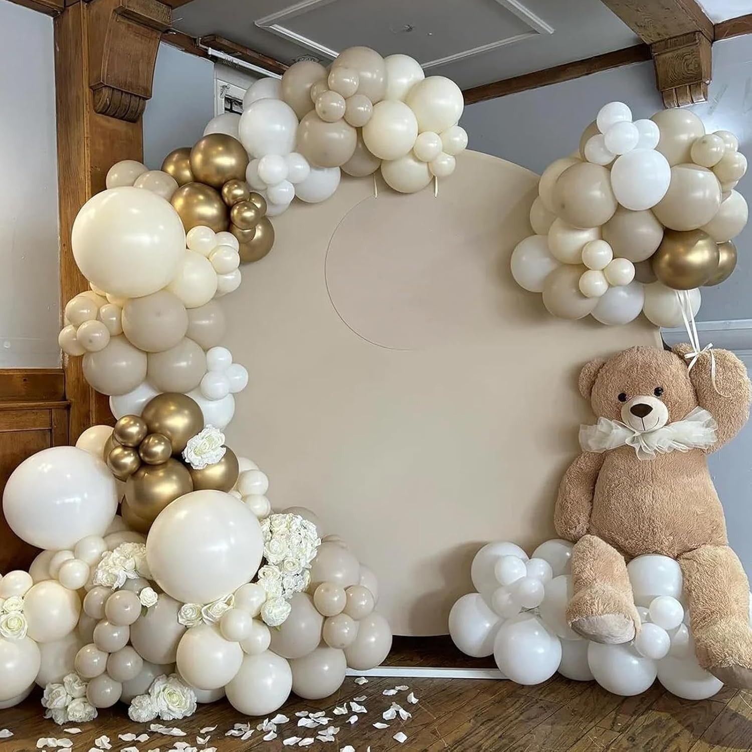 Voircoloria Ivory Balloon Garland Kit - 90 Pack in 5 Sizes for Weddings, Graduations, and Parties
