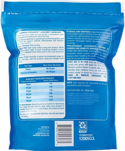 Clorox® Pool&Spa™ Alkalinity Increaser - Maintains pH Balance, 5LB Pack for Optimal Pool Care