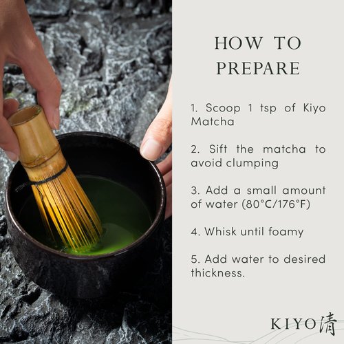 Kiyo Matcha Organic Classic Grade Chiba No Shiro Matcha - Pure Japanese First Harvest Organic Ceremonial Grade Matcha Green Tea Powder from Kagoshima, Japan (40g/1.41oz)
