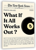 **What If It All Works Out | Black Canvas Wall Art - Inspirational Quotes for Home Decor | 12x18 in**