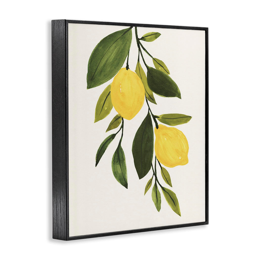 'Simple Yellow Country Lemon Leaf'| Framed Giclee Art