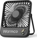 Warmco 10000mAh Portable Travel Fan - 7-Inch Ultra-Thin, Quiet & Rechargeable with 24H Runtime | Ideal for Camping, Office & Bedroom