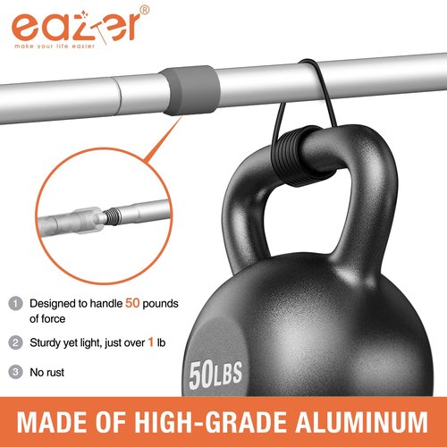 Eazer 2-in-1 Window Cleaner Tool, 64'' Window Squeegee for Home, Window Cleaning Squeegee Kit with Telescopic Pole, Window Washing Kit with Rotatable Bendable Head(Threaded + Telescopic)