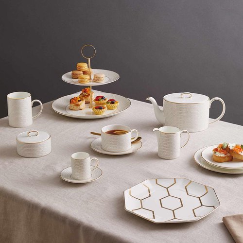 Wedgwood Gio Gold Teacup & Saucer Set