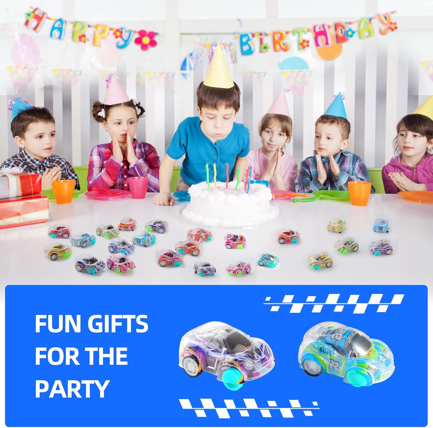 Skiennix Mini Pull Back Cars Set - 50 Racing Vehicles for Kids | Perfect Party Favors & Classroom Prizes