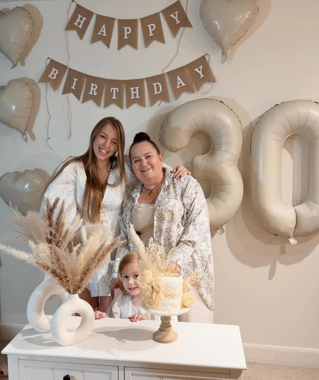 Number Balloons 40 Inch - Cream 0 Balloon for Birthday Decorations | Perfect Party Supplies