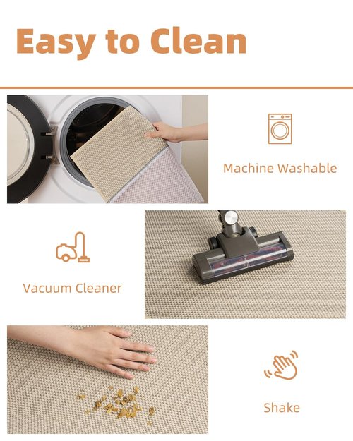 PADOOR Braided Toilet Rugs U Shaped, Non Slip Toilet Mats for Bathroom Floor Machine Washable Super Absorbent Contour Bath Rugs for Toilet Mat Quick Dry U Shaped Toilet Rug, 20''x24'' Light Beige