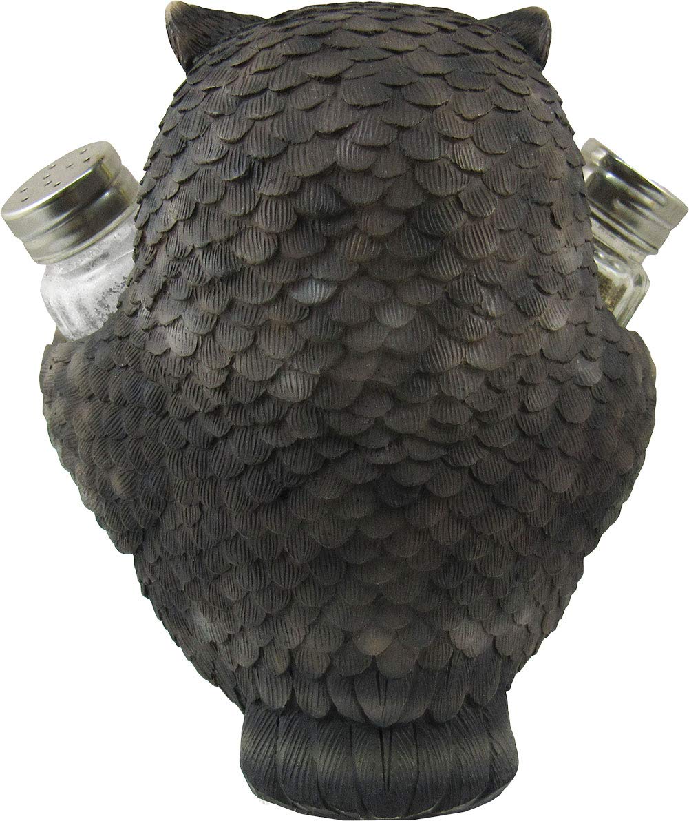 DWK Animal Holder with Salt And Pepper Shaker Set (3 Piece) | Kitchen Décor and Accessories | Salt and Pepper Shakers | Home Décor | Home Decorations… (Owl)