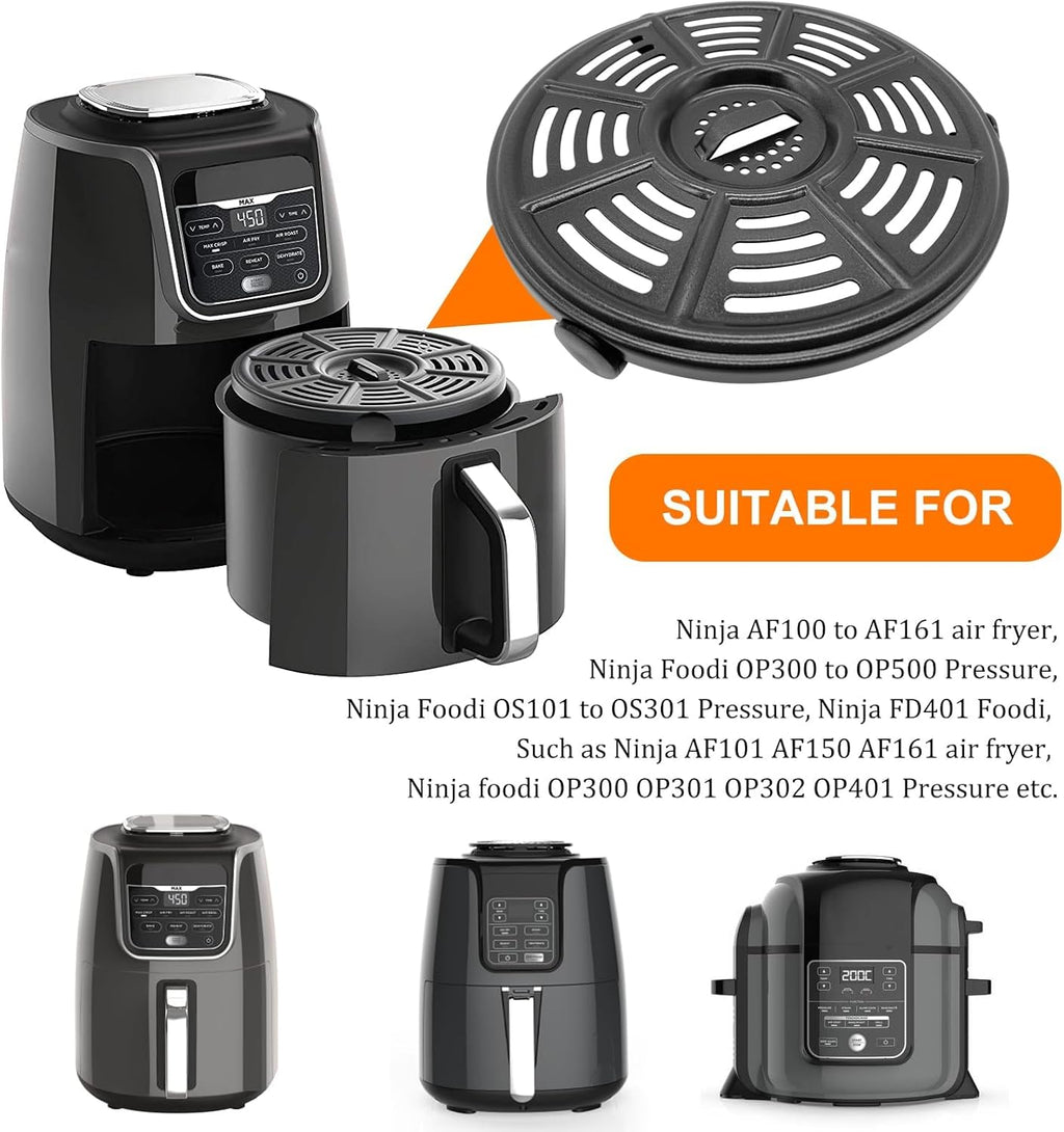 Ninja Air Fryer Accessories - 8.2'' Round Food Grade Grill Pan & Crisper Plate | Dishwasher Safe