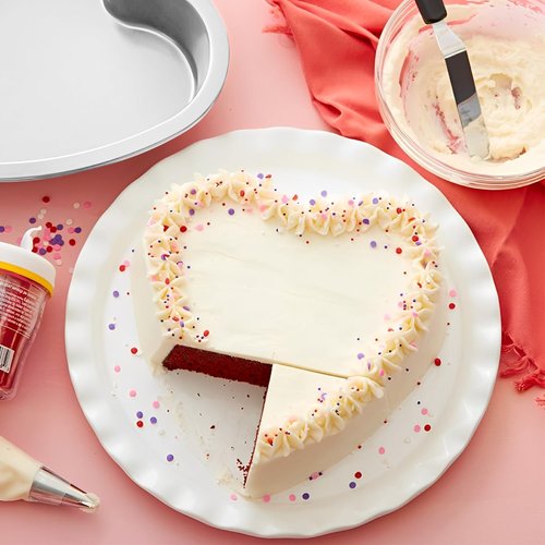 EQUNROY 6 Inch Heart Cake Pan - 3 Pack Aluminum Heart Shaped Baking Pans for Valentine's Day, Wedding, Birthday Party - Nonstick Cake Mold for Oven, DIY Desserts