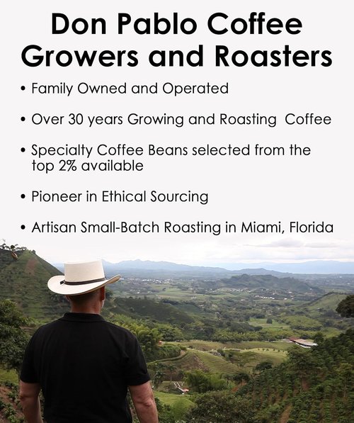 5LB Don Pablo Gourmet Coffee - Brazil Cerrado - Medium Dark Roast - Whole Bean Coffee - 100% Arabica Beans - Low Acidity and Non-GMO - 5lb bag