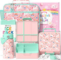 Fimibuke Kids Bento Lunch Box - 4 Compartments with Insulated Bag & Stainless Steel Bottle | Perfect Birthday Gift for Ages 3-12
