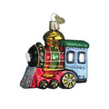 Old World Christmas Small Locomotive Glass Blown Ornament for Christmas Tree, Handcrafted Holiday Decoration, Transportation Collection