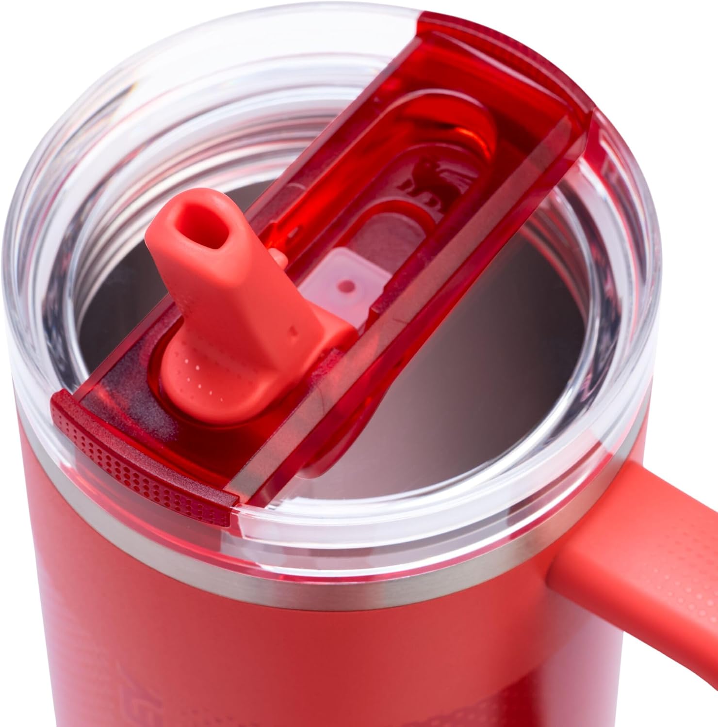 STANLEY Quencher ProTour 40 oz Tumbler - Leakproof Lid, Built-In Straw & Handle | Insulated Stainless Steel | Hot Coral Fade