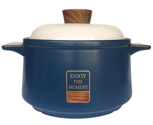 YVZNC Clay Cooking Pot with Lid，featuring long-lasting heat retention, suitable for family members to cook and prepare soups（3.7-Quart)
