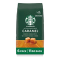 Starbucks Ground Coffee, Flavored Hot or Iced Coffee, Caramel, Six 11 oz Bags