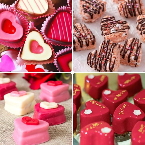 CLUEWR 3 Pack Heart Shape Molds, 8 Cavities Non-Stick Silicone Chocolate Molds for Candy, Mini Cake, Jello, Gummy, Ice Cube, Soap