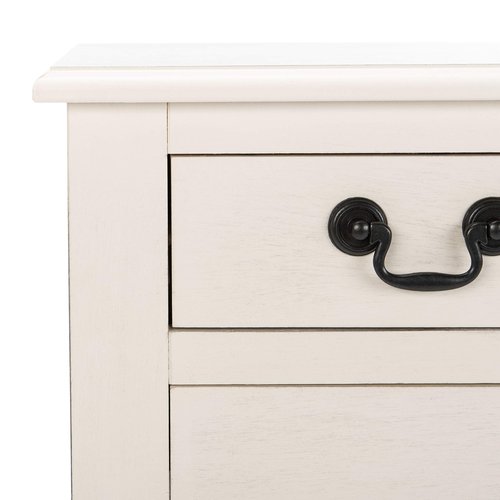 Safavieh Home Collection Athena Distressed White 3-Drawer Console Table