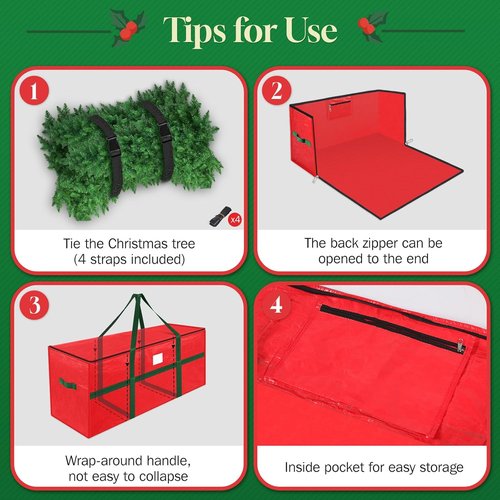 EverMerry Christmas Tree Storage Bag - Heavy Duty 7.5 Ft with Carrying Handles & Dual Zipper