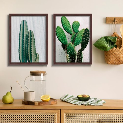 LaVie Home 9x12 Picture Frame - Classic Brown Wall Display Frame with HD Plexiglas | Vertical & Horizontal Use