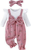 YINGISFITM Newborn Baby Girl Long Sleeve Romper - Cozy One-Piece Jumpsuit for Fall/Winter | 0-18 Months