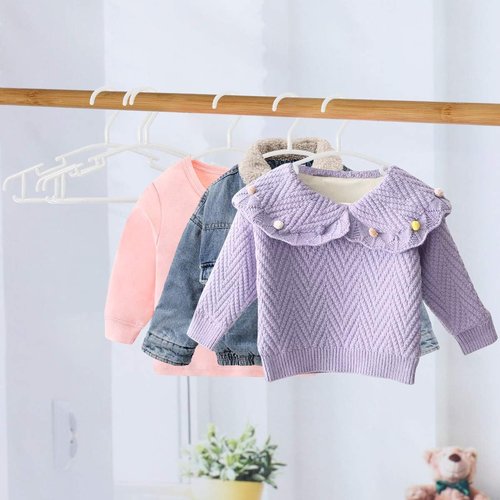 GoodtoU Baby Hangers - 100-Pack Plastic Clothes Hangers for Infants & Toddlers | Space-Saving Design
