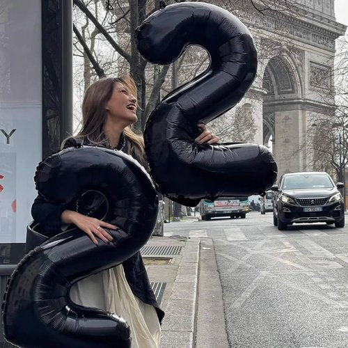 40-Inch Black Number 20 Balloon by [Brand Name] - Giant Foil Helium Balloon for 20th Birthday & Anniversary Celebrations