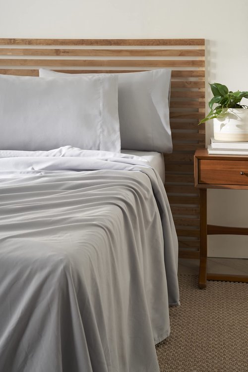 Nourison Home Dreamscape Solid Grey King 4-piece Bedding Sheet Set