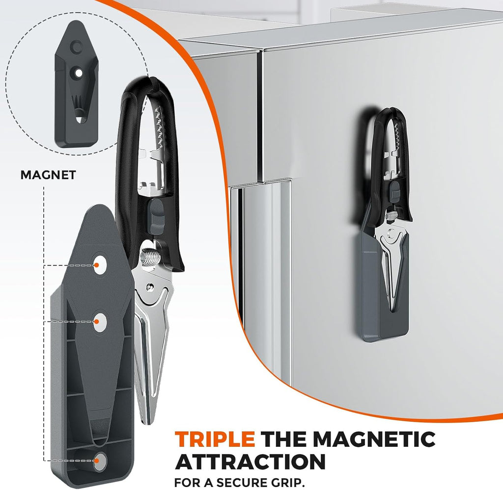 Skiennix Multifunctional Kitchen Scissors - Heavy-Duty Stainless Steel Shears with Magnetic Holder & Safety Lock