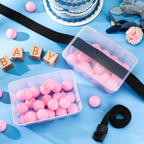 Vinsot 6 Sets Baby Shower Games Bridal Funniest Baby Shower Play, Interactive Shaking Balls for Boy or Girl, Table Tennis Twerk Game (Pink)