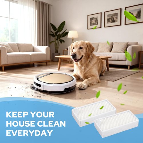 Filters Replacement for ILIFE V3s V3s pro V5 V5s V5s Pro V5s Pro 2 V5s Plus Noisz S5 Robotic Vacuum Cleaner - HEPA Vacuum Filter - 12 Pack