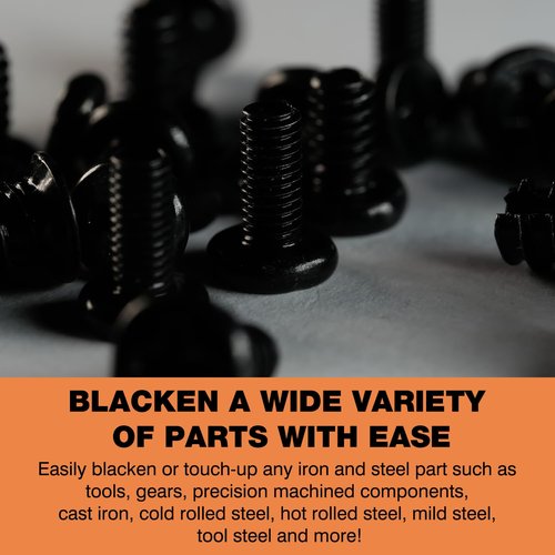 LIIZOUSUDA Black Oxide Coating Kit - Black Oxide Solution, Versatile Blackening Solution for Iron and Steel - Not Suitable for Stainless Steel Surfaces (6.8 oz)