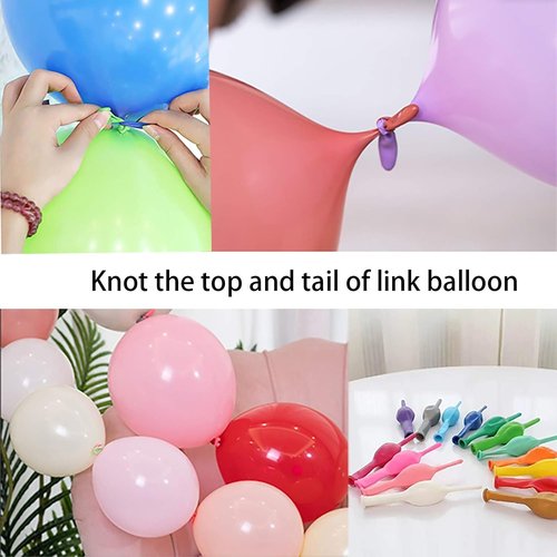 IN-JOOYAA 6-Inch Baby Pink Latex Balloons - 100 Pcs Quick Linkable Party Decorations
