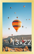 JCJMY 13x22 Gold Picture Frame - Versatile Horizontal & Vertical Wall Hanging for Posters & Photos
