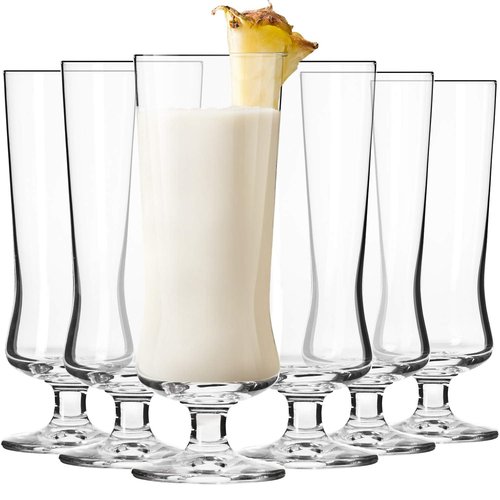 Krosno Cocktail & Long Drink Glasses, Set of 6, 10.1 oz, Avant-garde Collection – Pina Colada, Milkshake, Beer, Ice Cream, Cocktail Glass – Dishwasher Safe | Lead-Free Crystal Glass