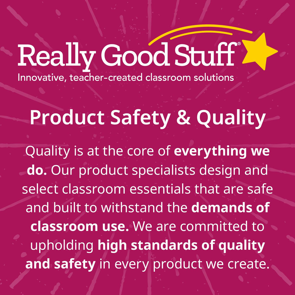 Really Good Stuff Press and Seal Storage Bags, Set of 12, 15" L x 14.5" W | Extra Large Thick Plastic, Classroom Book Bags For Kids, Reading Pouch, Toy Buddy