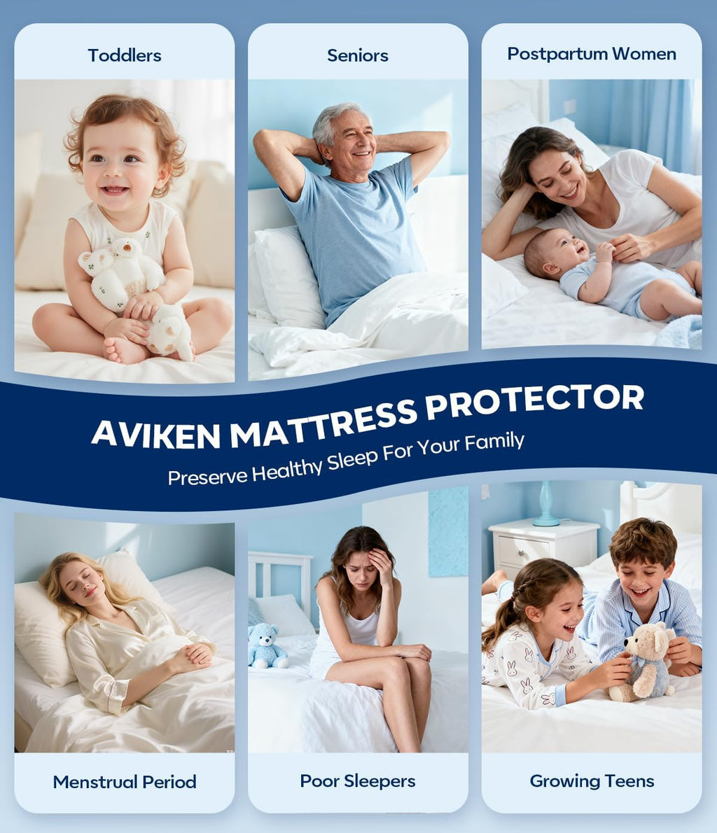 Skiennix Waterproof Mattress Protector - Soft, Breathable Twin Size Pad with Deep Pocket | Noiseless Cooling Cover