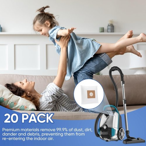 20 Pack NEN170 vacuum bags for Eureka vacuum cleaner,Specialized Compatible with NEN170 bagged canister vacuum cleaner