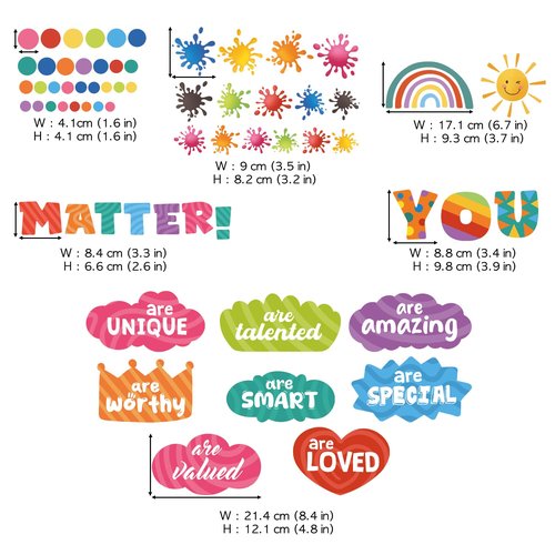 DECOWALL Colour Quote Wall Stickers Decals Inspirational Letter Educational for Bedroom Living Room Home décor Art Positive Motivational Phrases Classroom Nursery School Peel Stick Kid (DS9-8082)