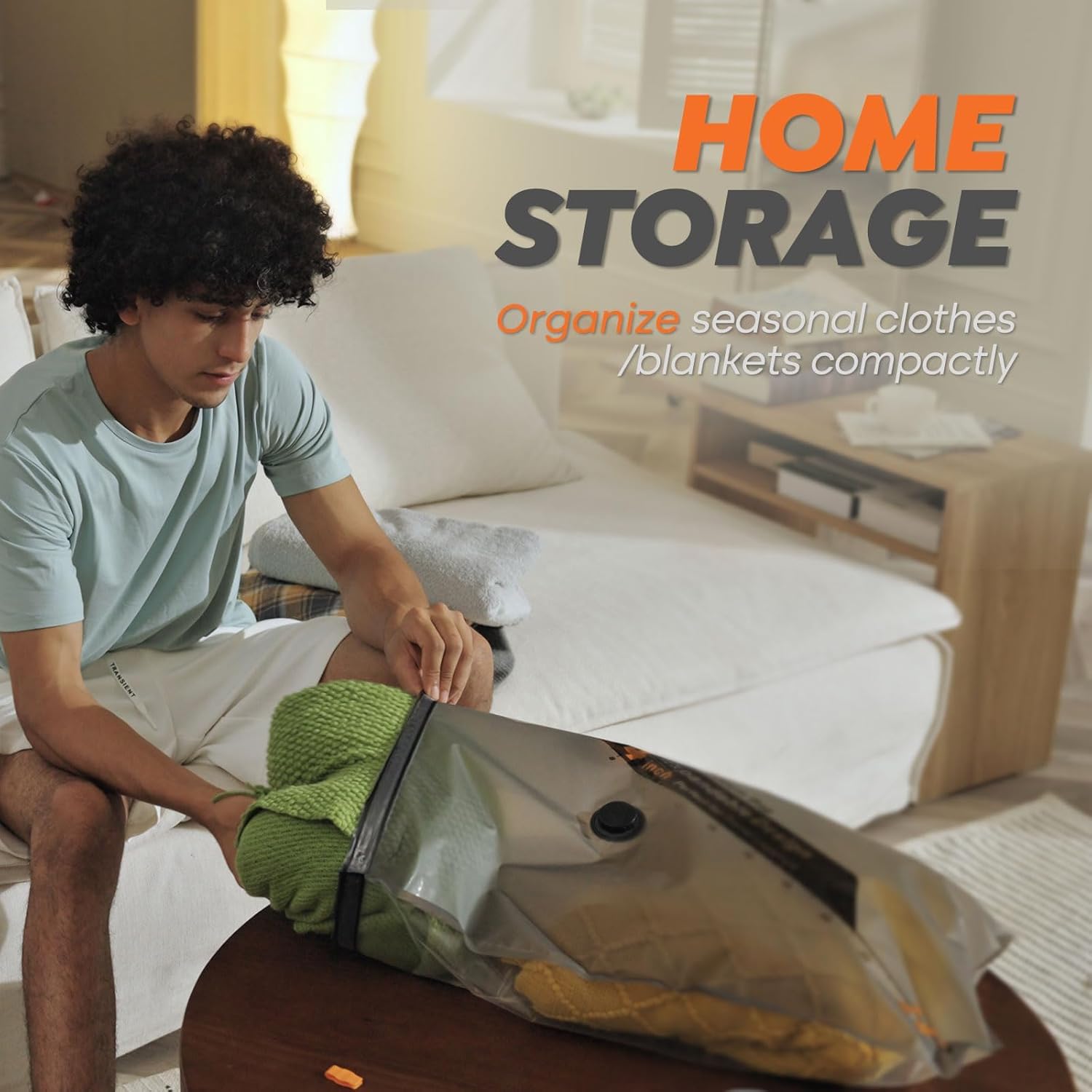Rechargeable Wireless Pump | 15-Pack Small Vacuum Storage Bags - Space-Saving Compression for Travel & Home