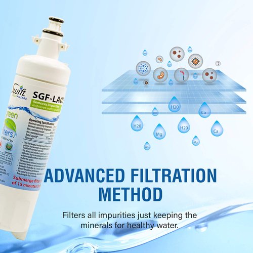 Swift Green Filters SGF-LA07 (2 Pack) LT700-P, 04609690000, 09690, 46-9690, ADQ36006102, ADQ36006101 LG Replacement Water Filter, 2 Count, white