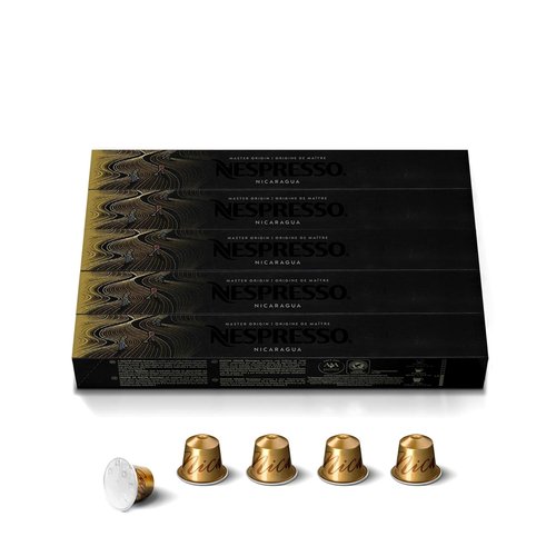 Nespresso Nicaragua Master Origin Capsules - Medium Roast Coffee Pods | 50 Count