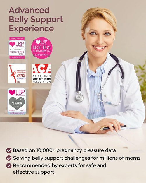 Momcozy Pregnancy Belly Band - Comfortable Support for Back & Abdomen | Invisible Maternity Belt